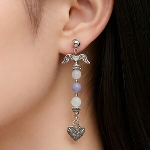 Archangel Gabriel Winged Post Dangle Earrings Angels Guardian Angels Drop